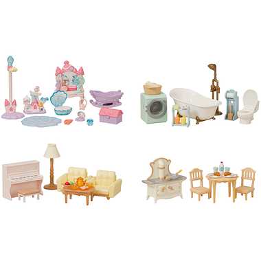 Sylvanian Families Casa Grande con Techo Rojo Juego de Muebles de Lujo - Calico Critters-