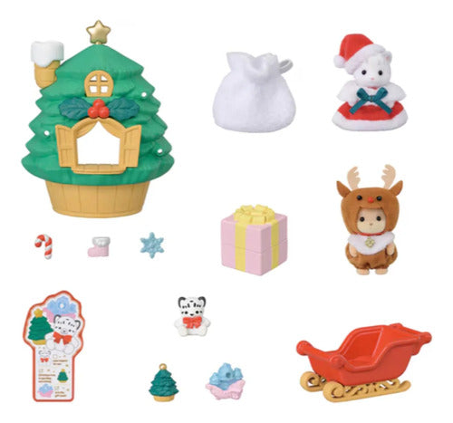 Sylvanian Families: Baby Set Casa Del Árbol De Navidad