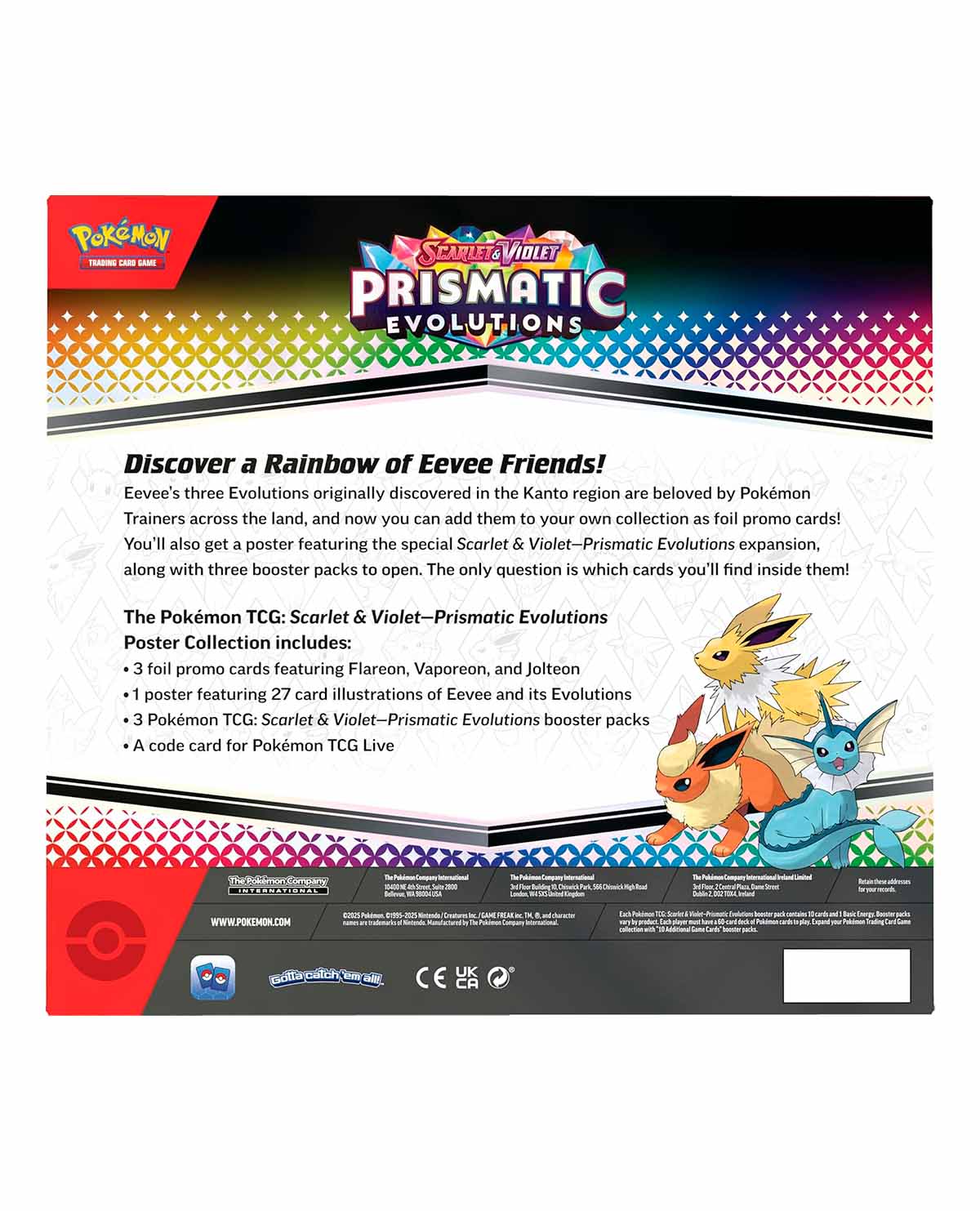 POKEMON TCG S AND V 8.5 PRISMATIC EVOLUTIONS POSTER COLLECTION