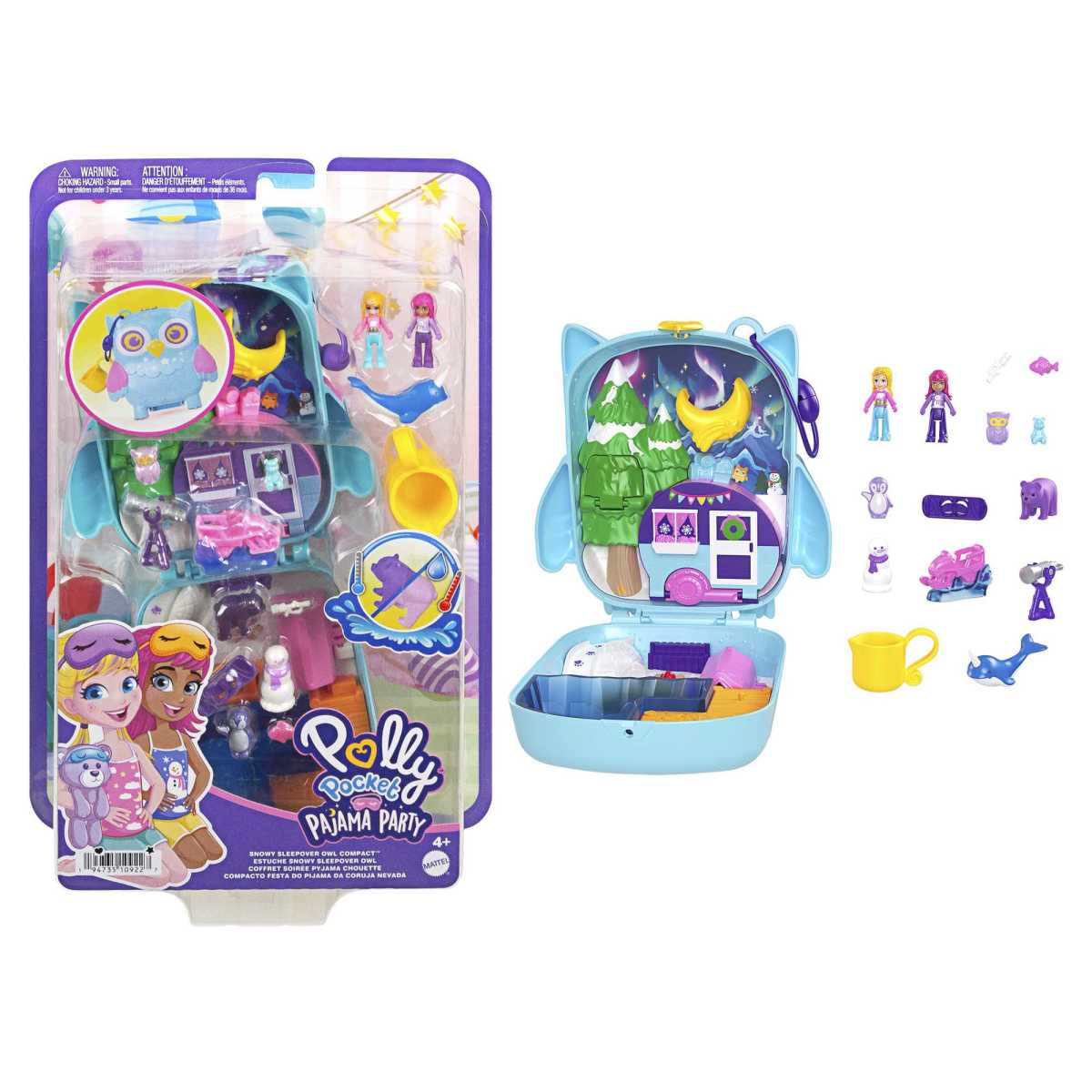 Set Pijamada de Búho Polly Pocket Pijama Party