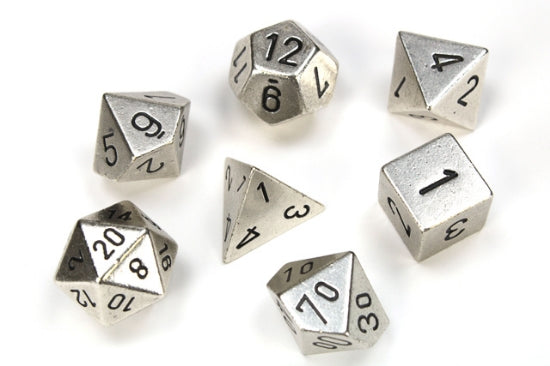 Juego de Dados Metalicos - Silver