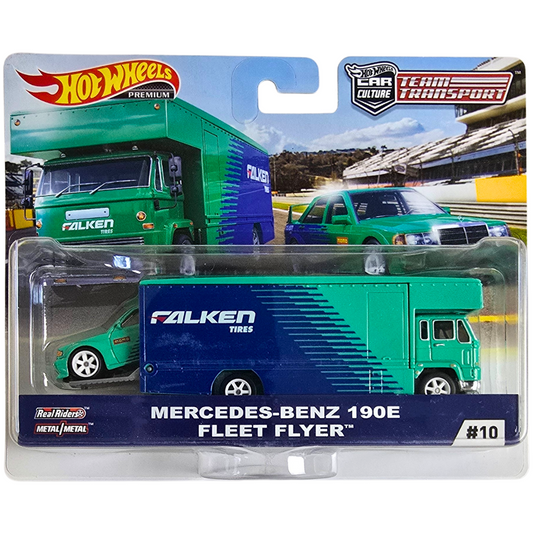 Hot Wheels Premium Team Transport #10 - Mercedes-Benz 190E - Fleet Flyer