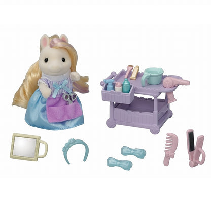 Sylvanian Families doll fashionable pony hairdresser's