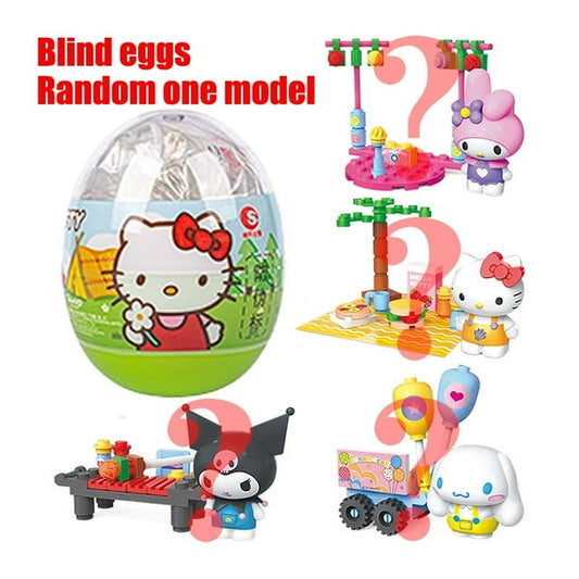 Figura de Anime de Hello Kitty Sanrio Gacha, My Melody Kuromi Cinnamoroll, juguete de cápsula