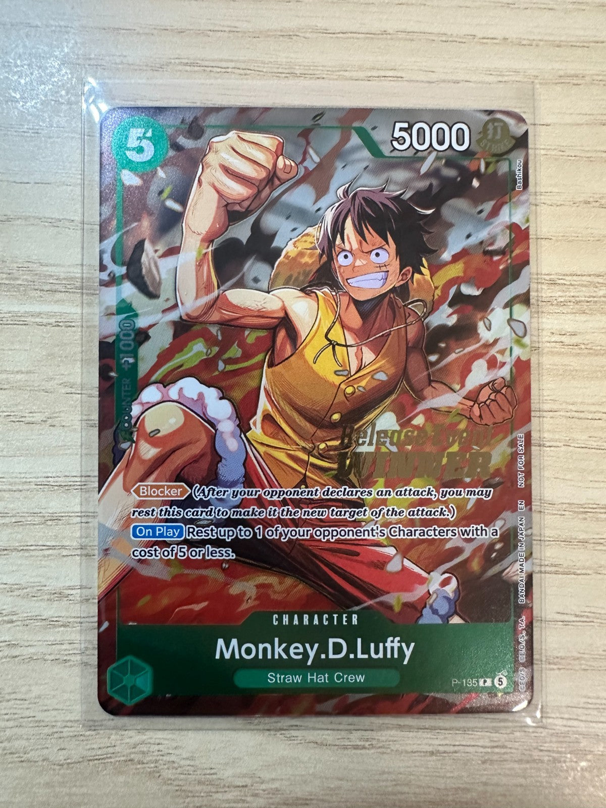 PROMO Monkey.D.Luffy - P-135 WINNER