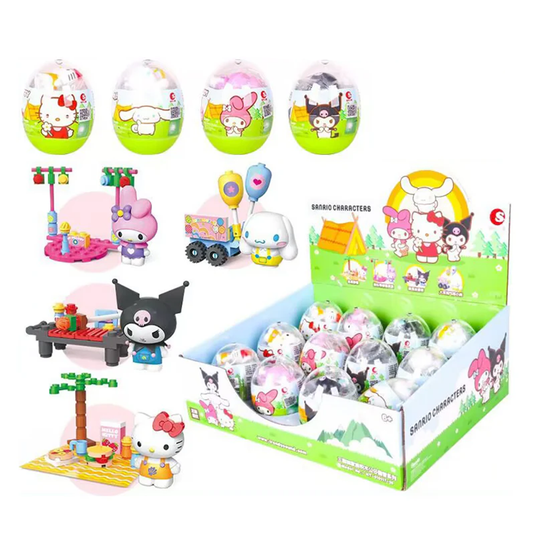 Figura de Anime de Hello Kitty Sanrio Gacha, My Melody Kuromi Cinnamoroll, juguete de cápsula